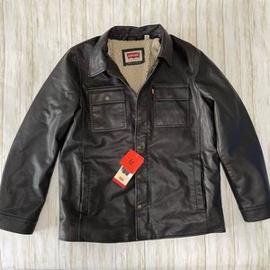 Levi’s Men Faux Leather Jacket Medium
